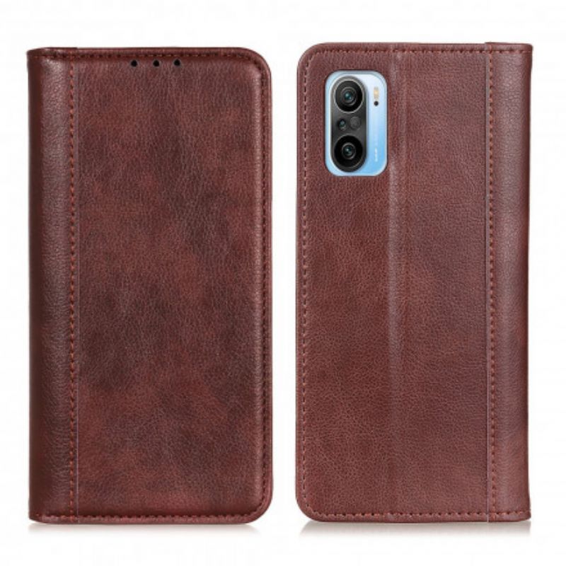 Folio-hoesje Xiaomi Mi 11i 5g / Poco F3 Elegantie Split Litchi Leer Bescherming Hoesje