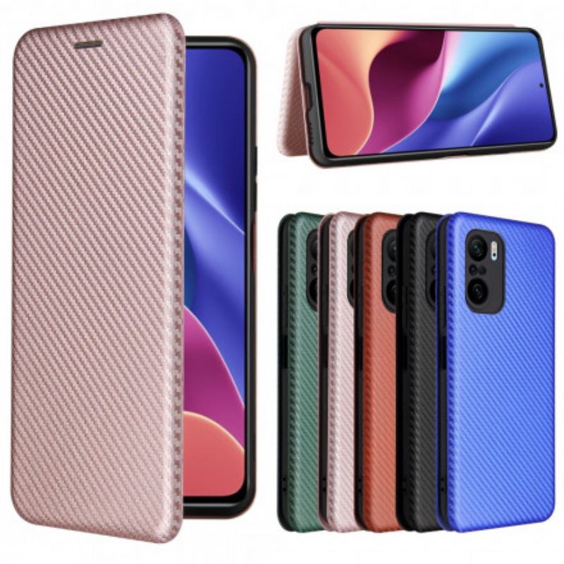 Folio-hoesje Xiaomi Mi 11i 5g / Poco F3 Koolstofvezel Met Steunring