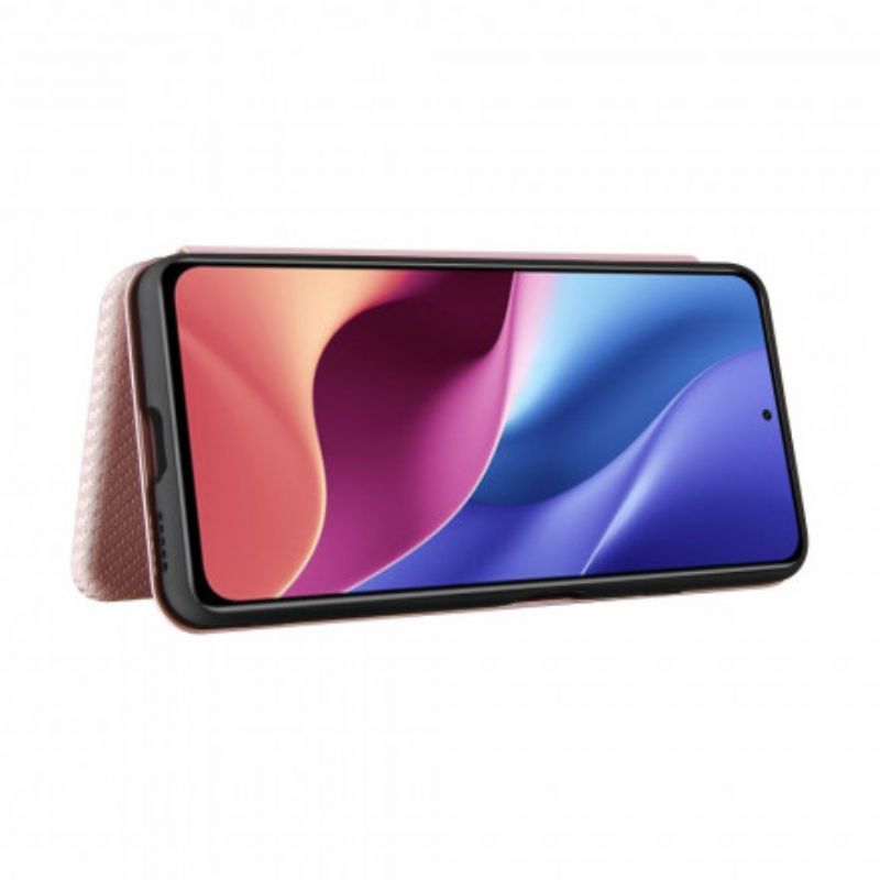 Folio-hoesje Xiaomi Mi 11i 5g / Poco F3 Koolstofvezel Met Steunring