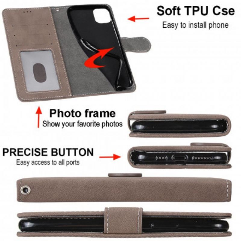 Folio-hoesje Xiaomi Mi 11i 5g / Poco F3 Stijl Lederen Vintage Couture
