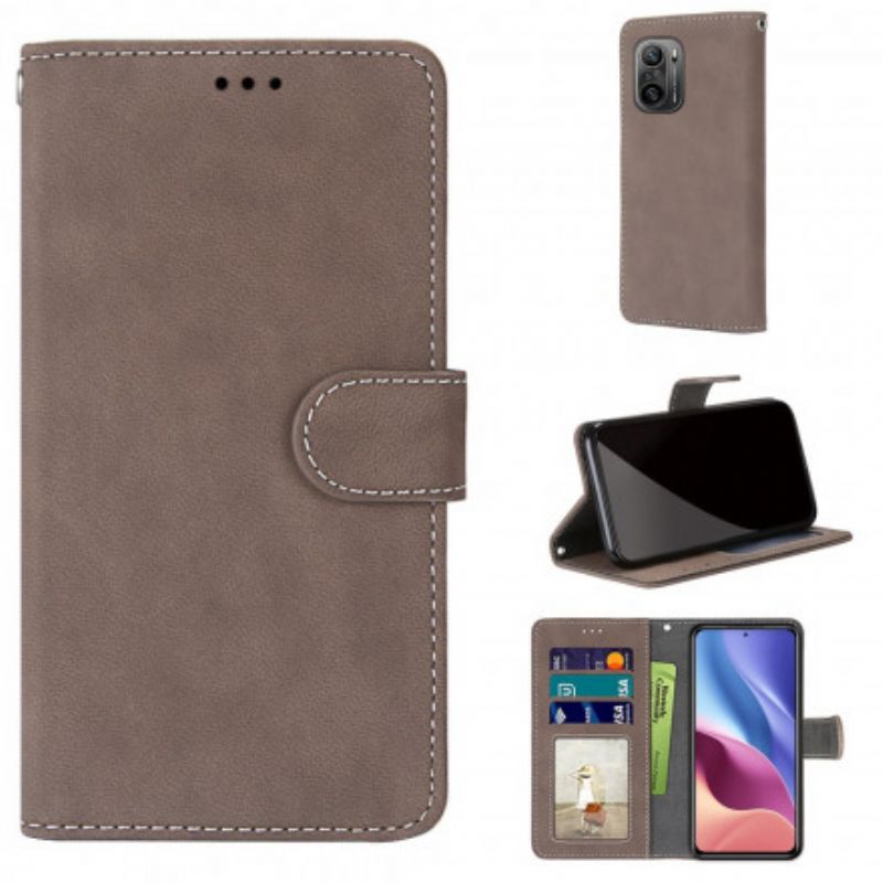 Folio-hoesje Xiaomi Mi 11i 5g / Poco F3 Stijl Lederen Vintage Couture