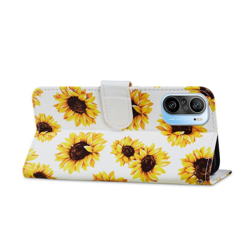Folio-hoesje Xiaomi Mi 11i 5g / Poco F3 Telefoonhoesje Zonnebloemen