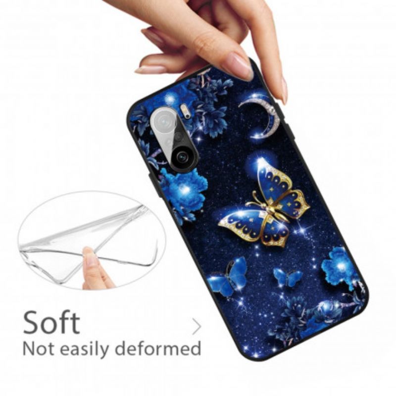 Hoesje Voor Xiaomi Mi 11i 5g / Poco F3 Gouden Vlinder