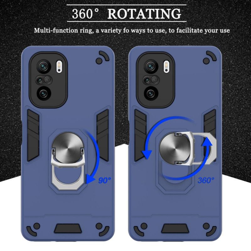 Hoesje Xiaomi Mi 11i 5g / Poco F3 Afneembare Ringsteun Metallic Bescherming Hoesje