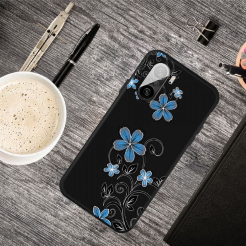 Hoesje Xiaomi Mi 11i 5g / Poco F3 Blauwe Bloemen Bescherming Hoesje
