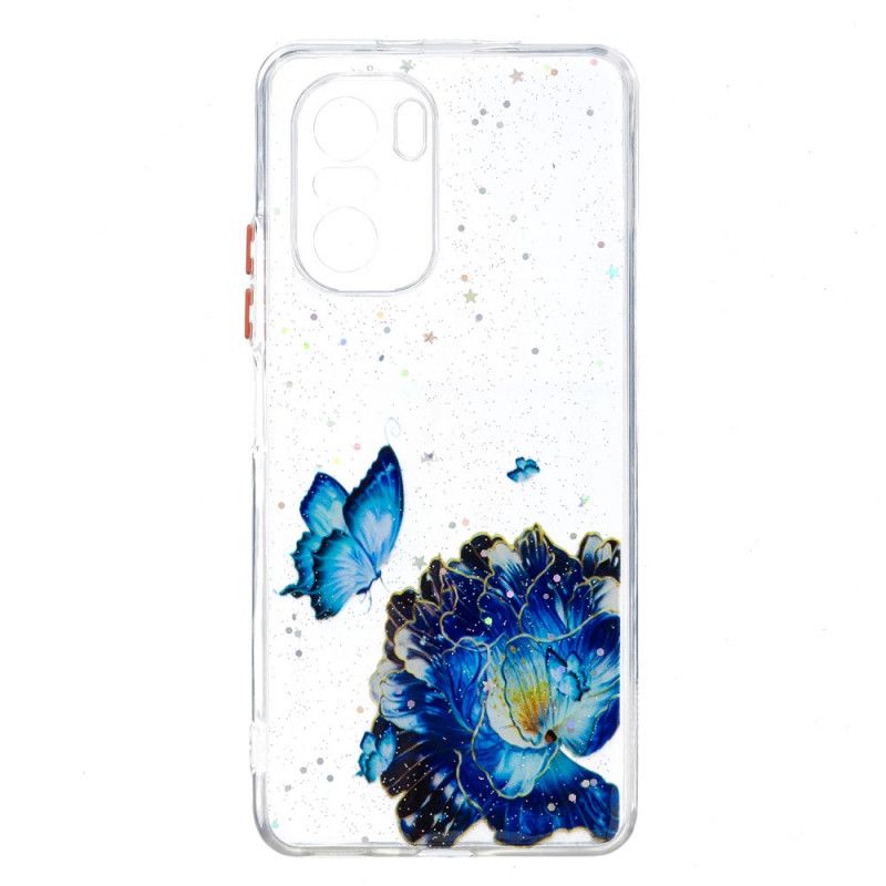 Hoesje Xiaomi Mi 11i 5g / Poco F3 Bloemen Vlinder Hybride