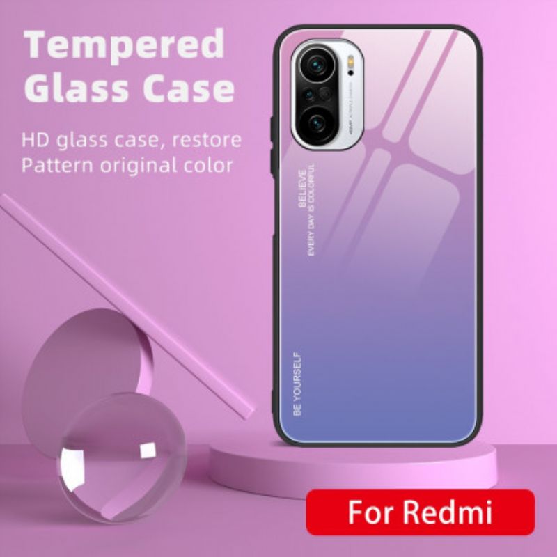Hoesje Xiaomi Mi 11i 5g / Poco F3 Gehard Glas Wees Jezelf Bescherming Hoesje