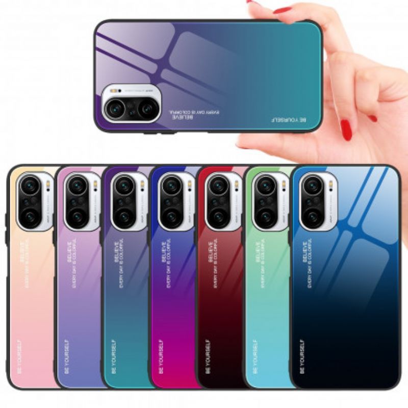 Hoesje Xiaomi Mi 11i 5g / Poco F3 Gehard Glas Wees Jezelf Bescherming Hoesje