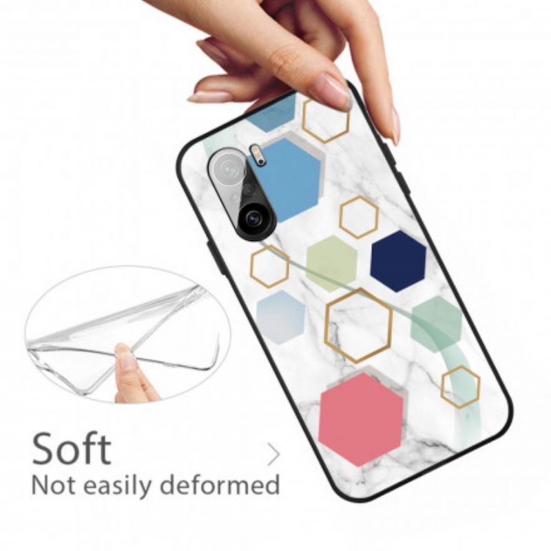 Hoesje Xiaomi Mi 11i 5g / Poco F3 Gekleurd Geometrie Marmer Bescherming Hoesje