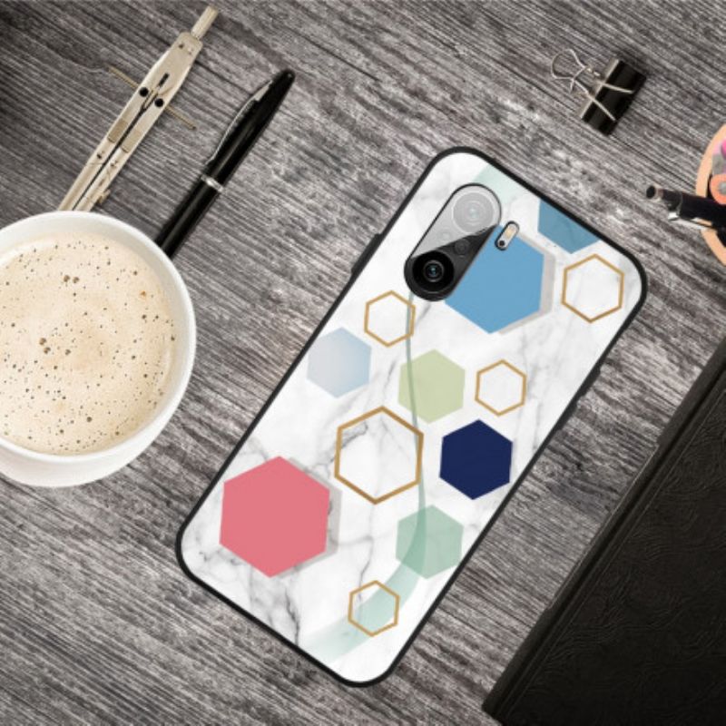 Hoesje Xiaomi Mi 11i 5g / Poco F3 Gekleurd Geometrie Marmer Bescherming Hoesje