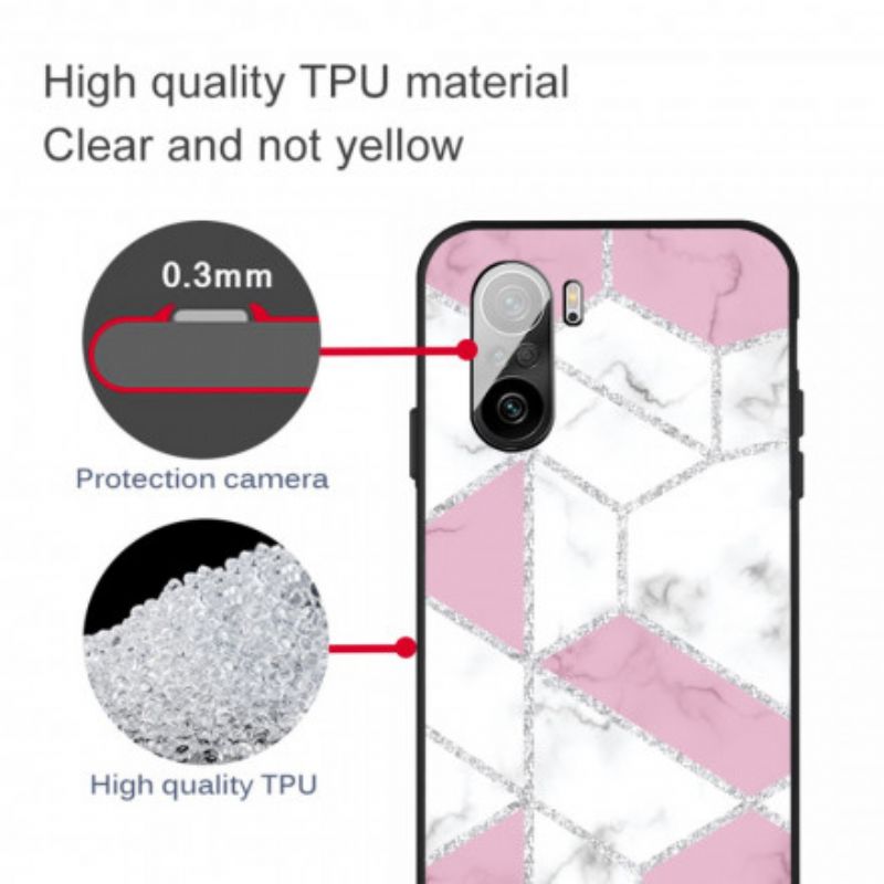 Hoesje Xiaomi Mi 11i 5g / Poco F3 Glittermarmer