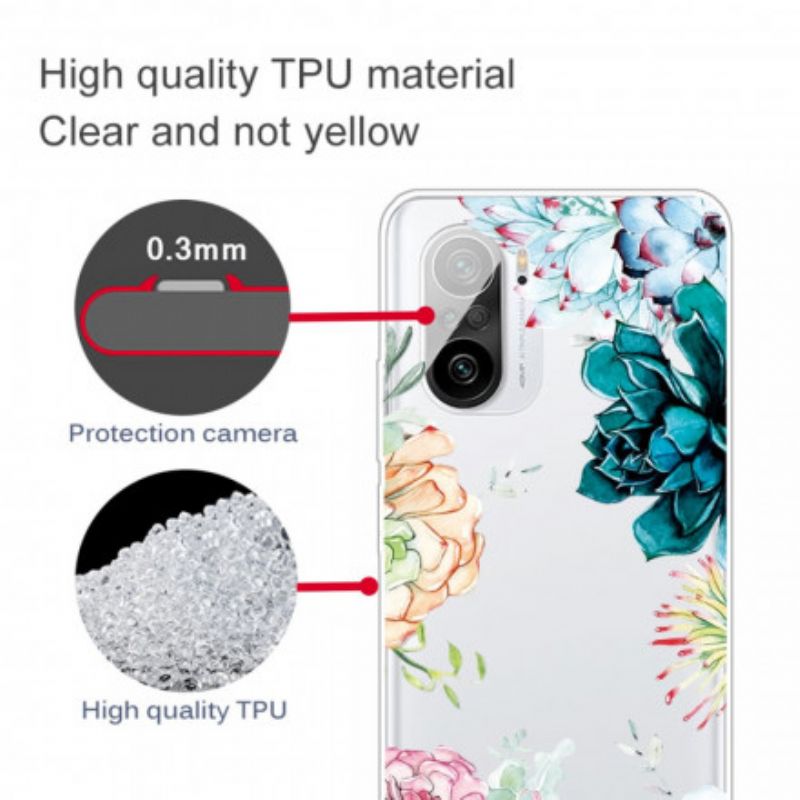 Hoesje Xiaomi Mi 11i 5g / Poco F3 Naadloze Aquarel Bloemen Bescherming Hoesje