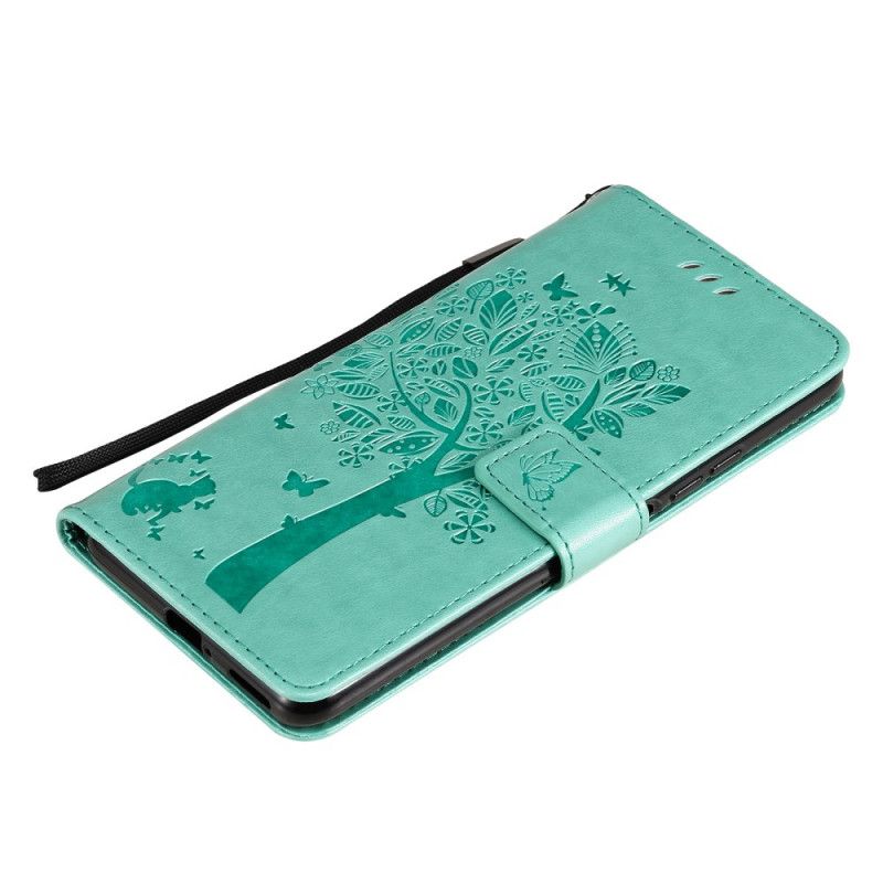 Leren Hoesje Xiaomi Mi 11i 5g / Poco F3 Kat En Vlinders Bescherming Hoesje