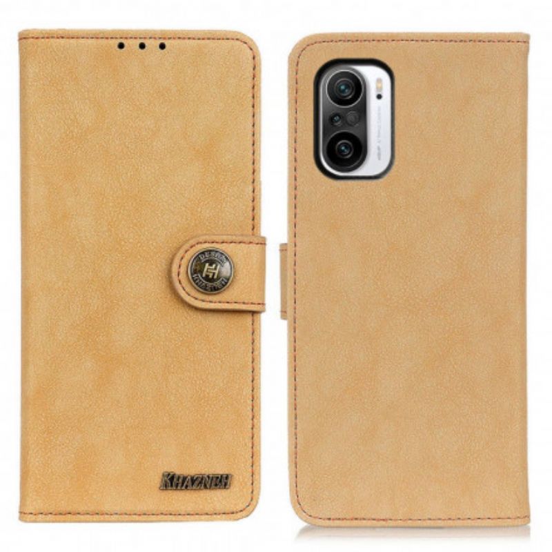 Leren Hoesje Xiaomi Mi 11i 5g / Poco F3 Kunstleer Split Retro Khazneh