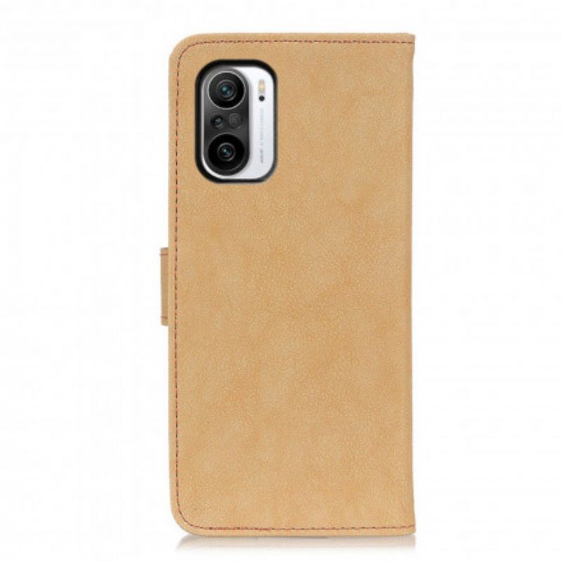 Leren Hoesje Xiaomi Mi 11i 5g / Poco F3 Kunstleer Split Retro Khazneh