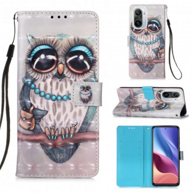 Leren Hoesje Xiaomi Mi 11i 5g / Poco F3 Miss Uil