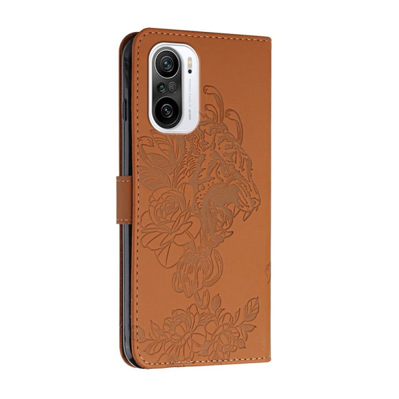Leren Hoesje Xiaomi Mi 11i 5g / Poco F3 Tijger Barok Band