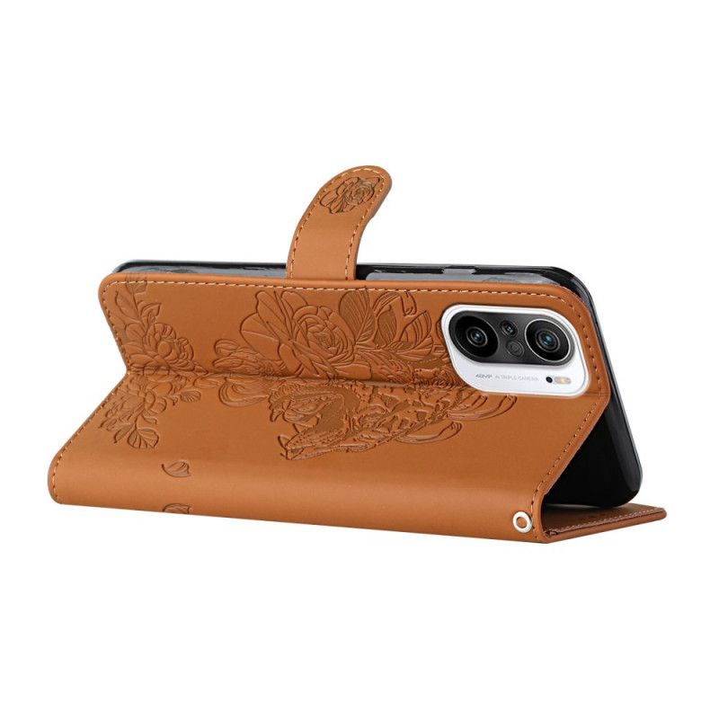 Leren Hoesje Xiaomi Mi 11i 5g / Poco F3 Tijger Barok Band