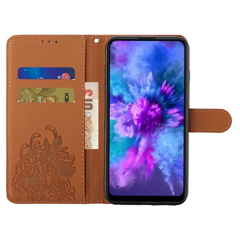 Leren Hoesje Xiaomi Mi 11i 5g / Poco F3 Tijger Barok Band
