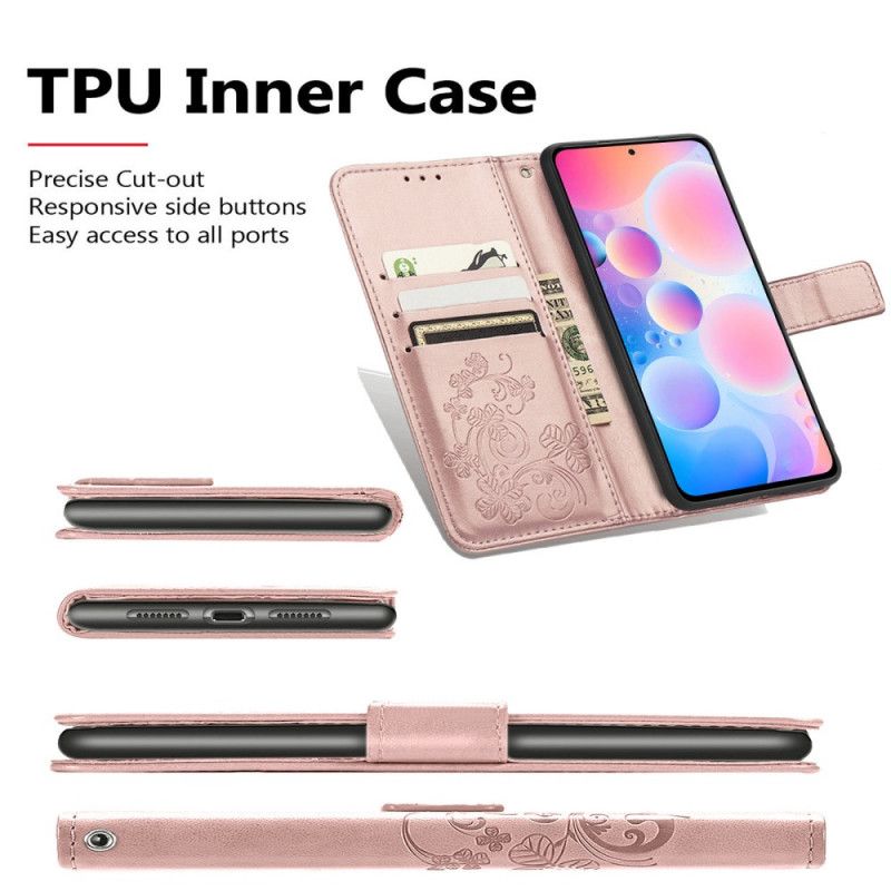 Leren Hoesje Xiaomi Mi 11i 5g / Poco F3 Ultra Aziatische Bloemen Bescherming Hoesje