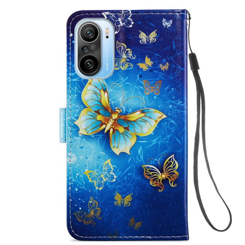 Leren Hoesje Xiaomi Mi 11i 5g / Poco F3 Vlucht Van Vlinders Bescherming Hoesje