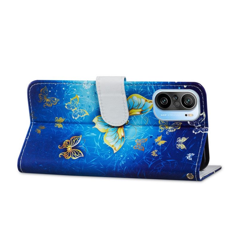 Leren Hoesje Xiaomi Mi 11i 5g / Poco F3 Vlucht Van Vlinders Bescherming Hoesje