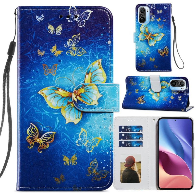 Leren Hoesje Xiaomi Mi 11i 5g / Poco F3 Vlucht Van Vlinders Bescherming Hoesje