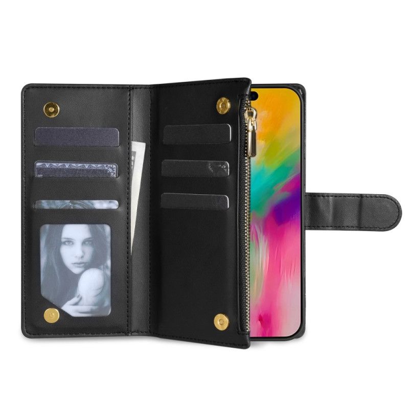 Folio-hoesje iPhone Air Telefoonhoesje Gewatteerd Met Koord En Schouderband