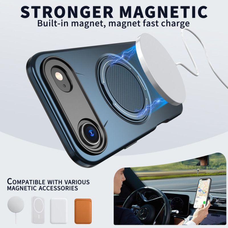 Hoesje iPhone Air Magsafe Met Draaibare Houder In Metallic Stijl