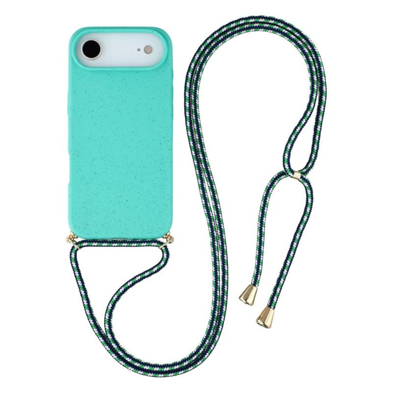 Hoesje iPhone Air Met Siliconenkoord En Tarwevezel