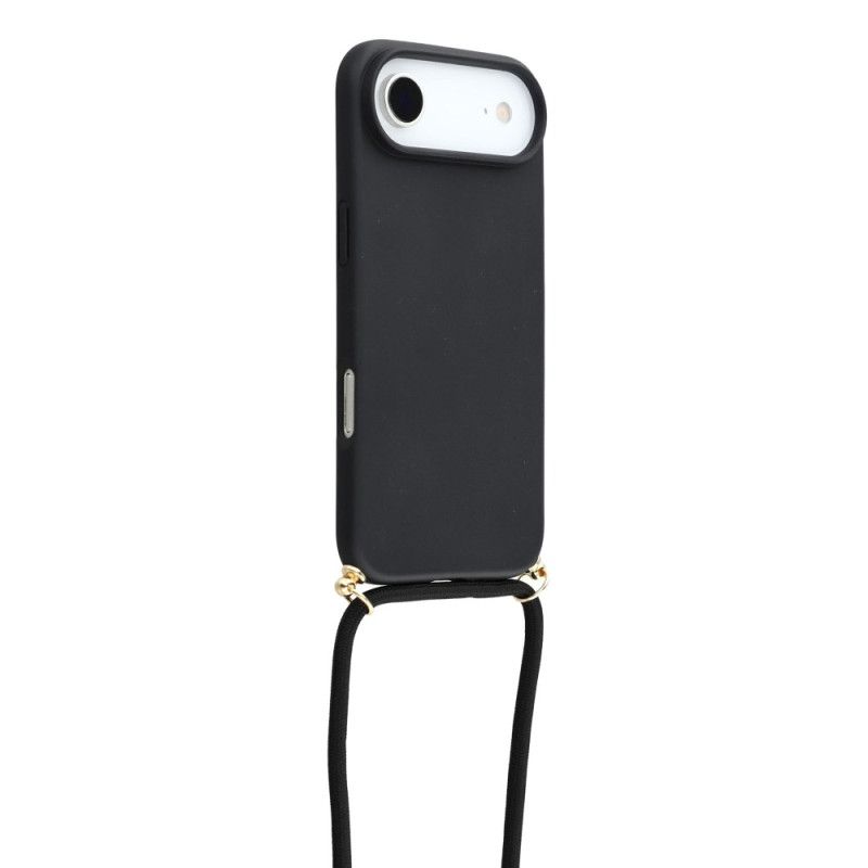 Hoesje iPhone Air Met Siliconenkoord En Tarwevezel