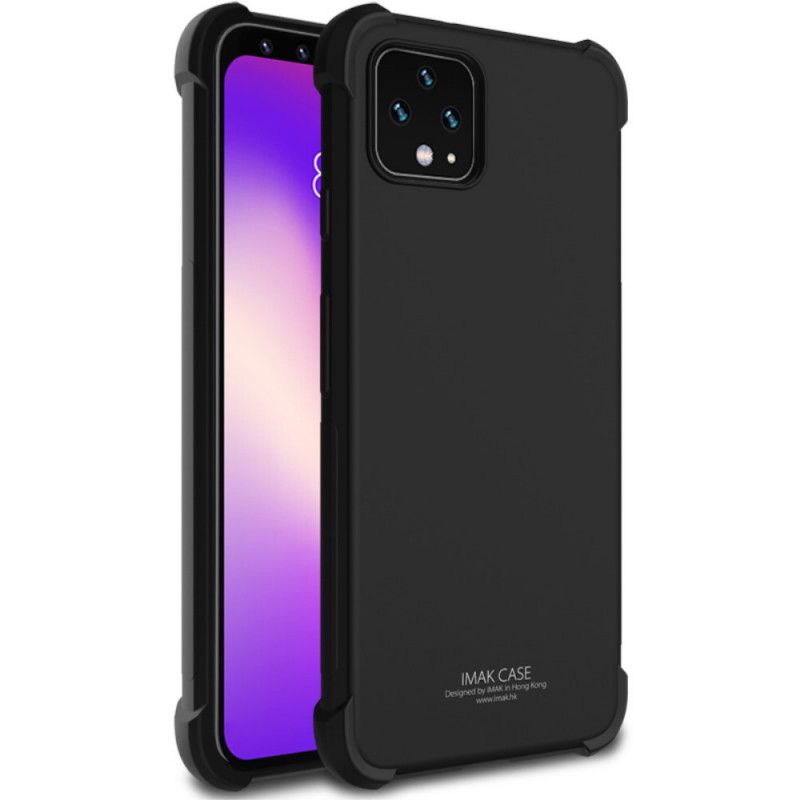 Case Hoesje Google Pixel 4 XL Grijs Zwart Telefoonhoesje Imak Zijdeachtig