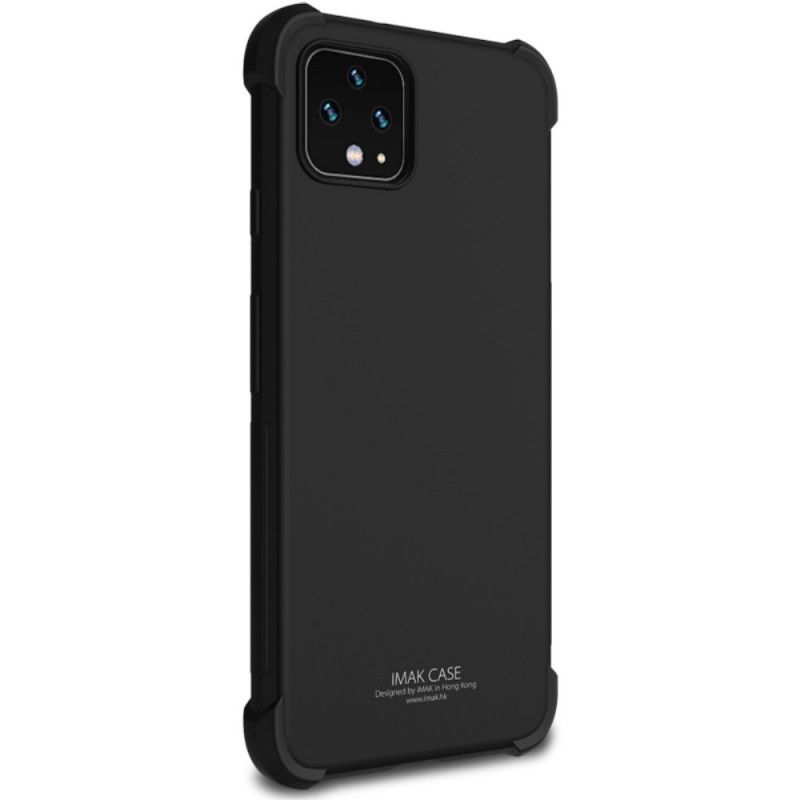 Case Hoesje Google Pixel 4 XL Grijs Zwart Telefoonhoesje Imak Zijdeachtig