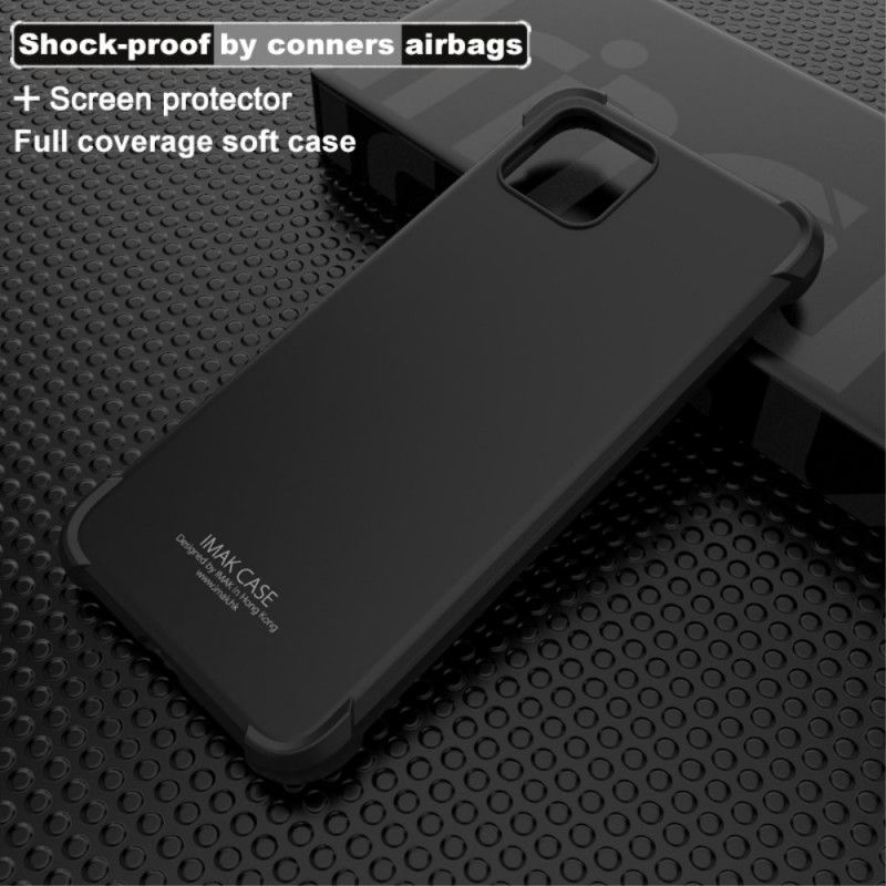 Case Hoesje Google Pixel 4 XL Grijs Zwart Telefoonhoesje Imak Zijdeachtig