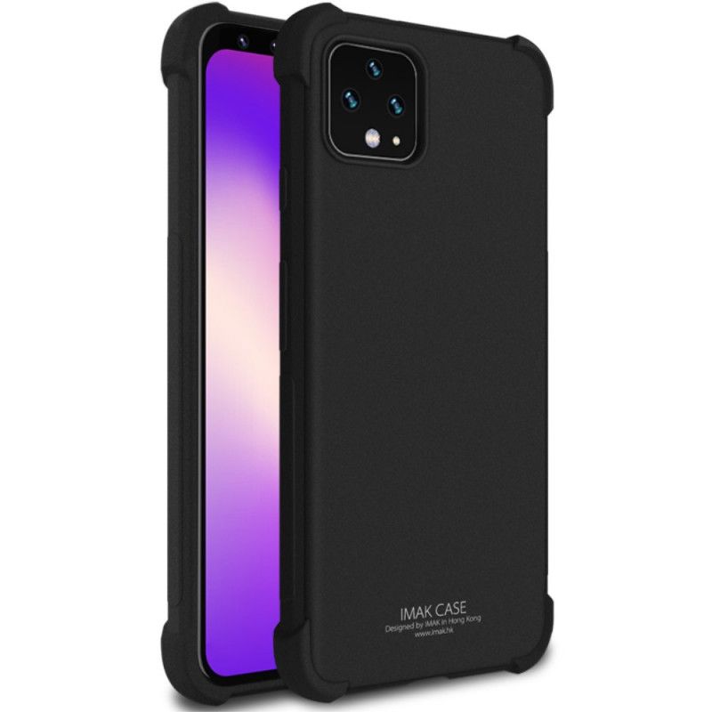 Case Hoesje Google Pixel 4 XL Grijs Zwart Telefoonhoesje Imak Zijdeachtig