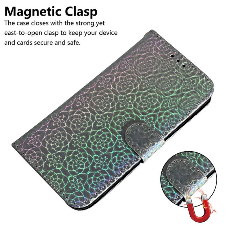 Flip Case Leren Google Pixel 4 XL Grijs Zwart Pure Kleur