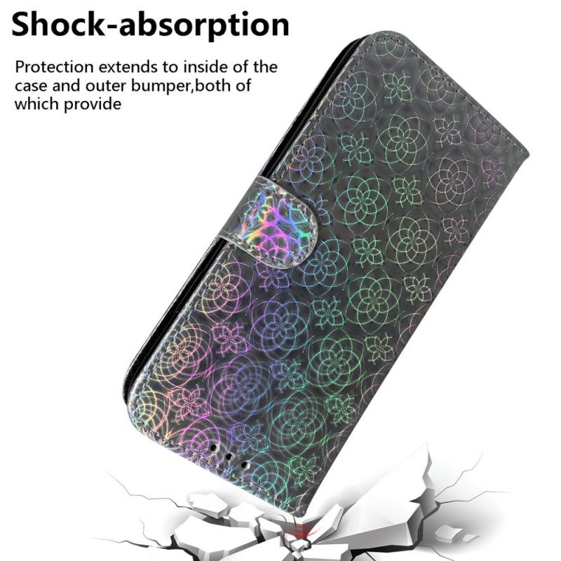Flip Case Leren Google Pixel 4 XL Grijs Zwart Pure Kleur