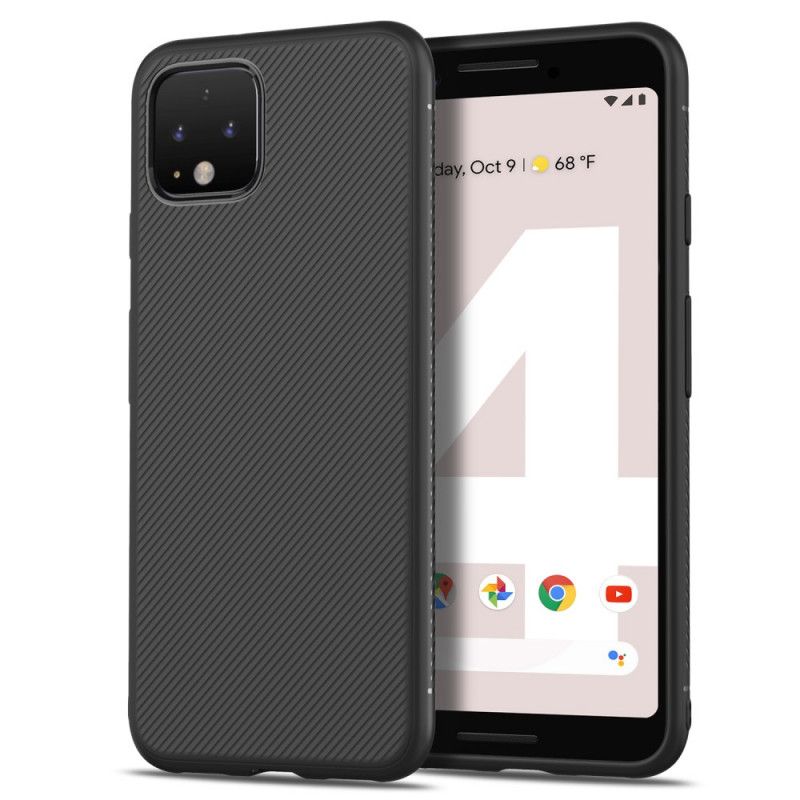 Hoesje voor Google Pixel 4 XL Donkerblauw Keperstof Uit De Jazzserie