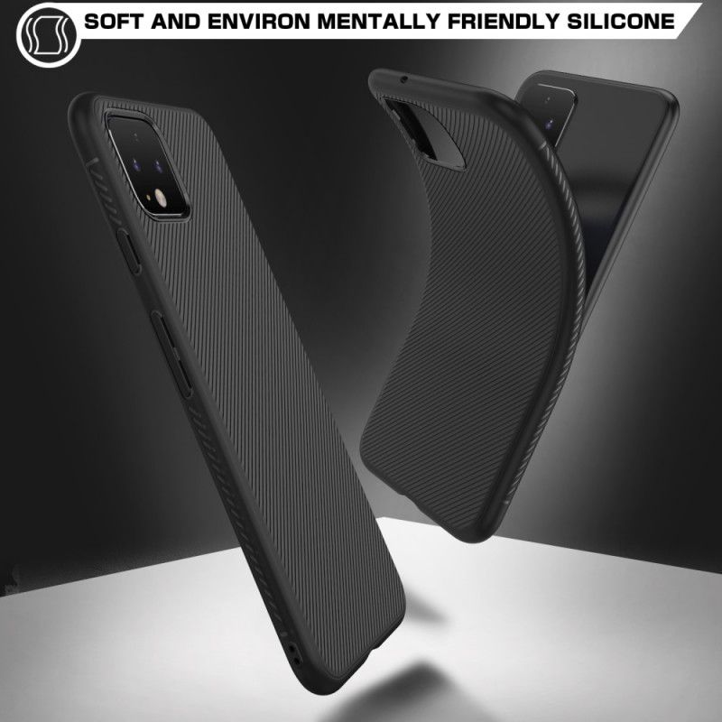 Hoesje voor Google Pixel 4 XL Donkerblauw Keperstof Uit De Jazzserie