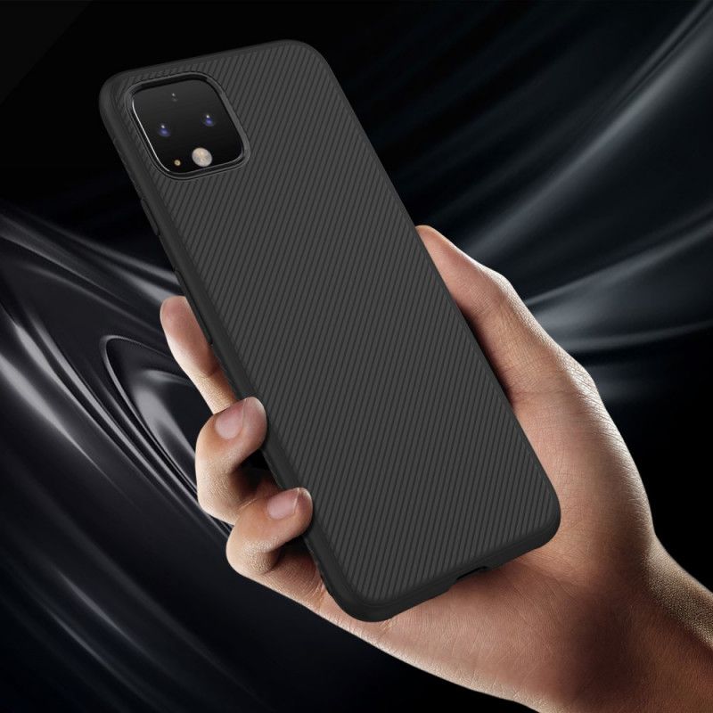 Hoesje voor Google Pixel 4 XL Donkerblauw Keperstof Uit De Jazzserie