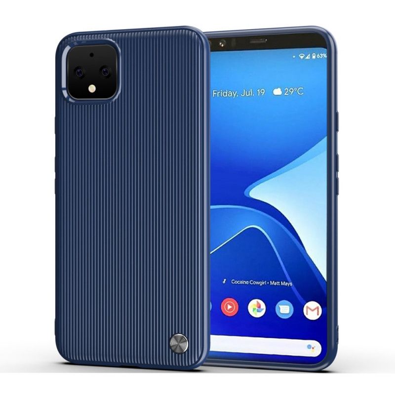 Hoesje voor Google Pixel 4 XL Rood Zwart Getextureerde Siliconen