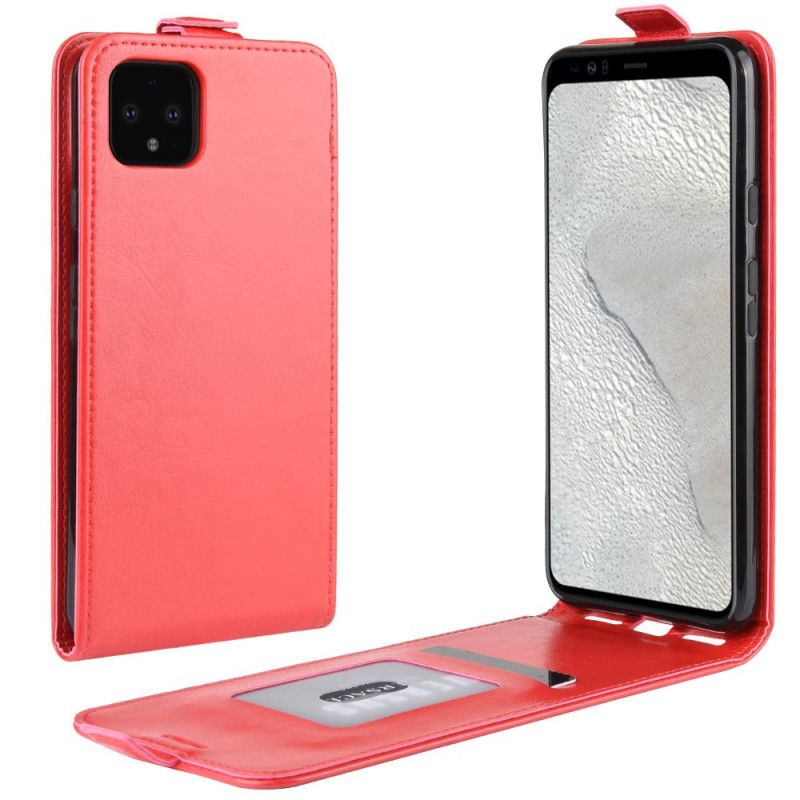 Leren Hoesje Google Pixel 4 XL Bruin Zwart Opvouwbaar