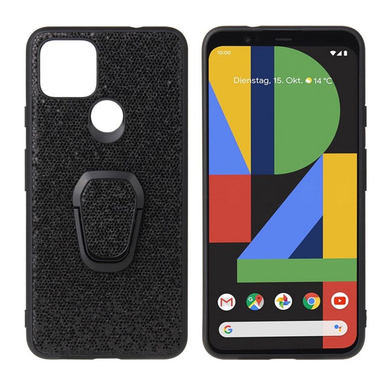 Hoesje Google Pixel 4A 5G Pailletten Met Ringhouder