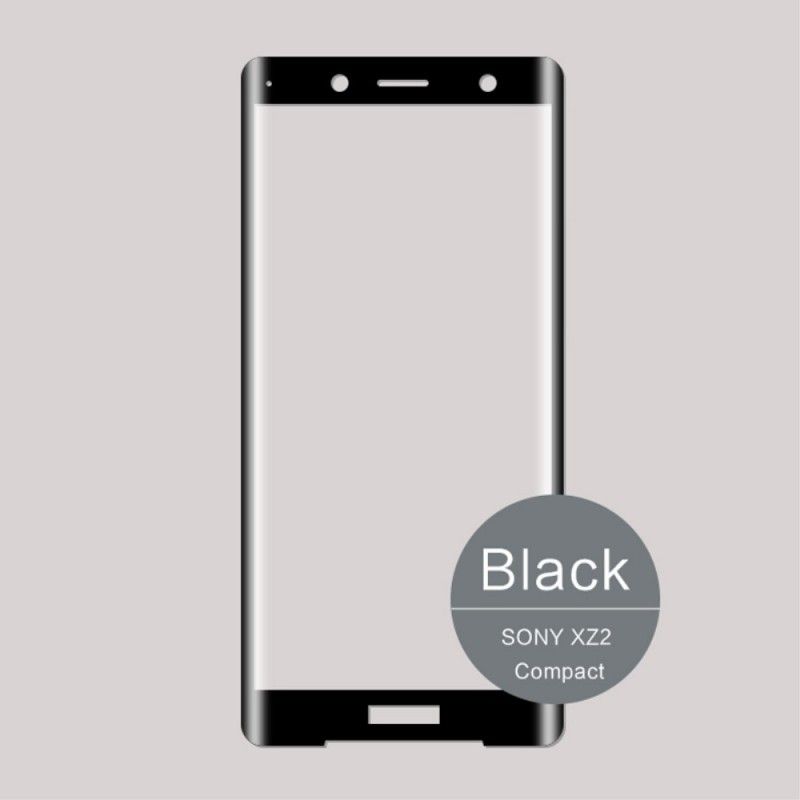 Bescherming Van Gebogen Gehard Glas Sony Xperia XZ2 Compact Transparant Zwart Mofi