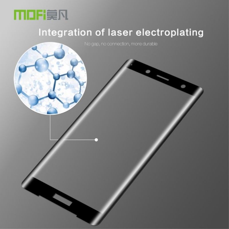 Bescherming Van Gebogen Gehard Glas Sony Xperia XZ2 Compact Transparant Zwart Mofi