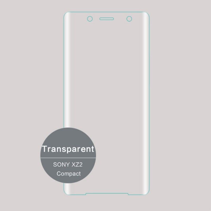 Bescherming Van Gebogen Gehard Glas Sony Xperia XZ2 Compact Transparant Zwart Mofi