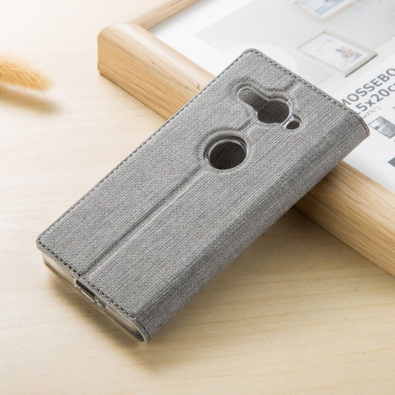 Folio-hoesje voor Sony Xperia XZ2 Compact Goud Grijs Gestructureerd
