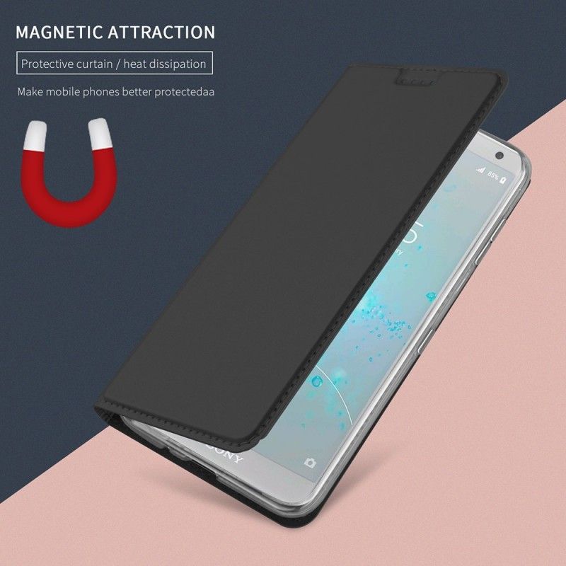 Folio-hoesje voor Sony Xperia XZ2 Compact Goud Waterdicht Kunstleer