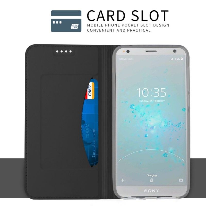 Folio-hoesje voor Sony Xperia XZ2 Compact Goud Waterdicht Kunstleer