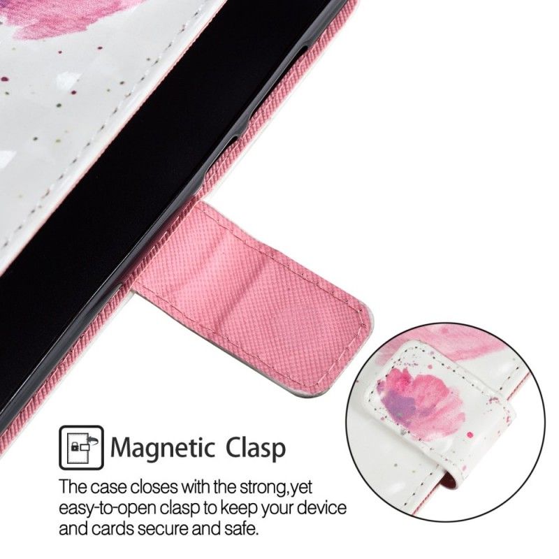 Leren Hoesje Sony Xperia XZ2 Compact 3D Aquarel Klaproos